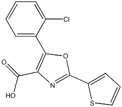 5-(2-chlorophenyl)-2-(thiophen-2-yl)-1,3-oxazole-4-carboxylic acid 结构式