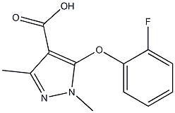 5-(2-fluorophenoxy)-1,3-dimethyl-1H-pyrazole-4-carboxylic acid 结构式