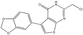 5-(2H-1,3-benzodioxol-5-yl)-2-(chloromethyl)-3H,4H-thieno[2,3-d]pyrimidin-4-one 结构式