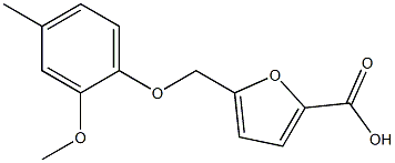 5-(2-methoxy-4-methylphenoxymethyl)furan-2-carboxylic acid 结构式