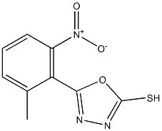 5-(2-methyl-6-nitrophenyl)-1,3,4-oxadiazole-2-thiol 结构式