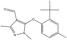 5-(2-tert-butyl-4-methylphenoxy)-1,3-dimethyl-1H-pyrazole-4-carbaldehyde 结构式