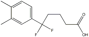 5-(3,4-dimethylphenyl)-5,5-difluoropentanoic acid 结构式