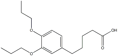 5-(3,4-dipropoxyphenyl)pentanoic acid 结构式