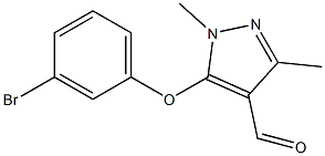 5-(3-bromophenoxy)-1,3-dimethyl-1H-pyrazole-4-carbaldehyde 结构式