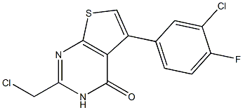 5-(3-chloro-4-fluorophenyl)-2-(chloromethyl)-3H,4H-thieno[2,3-d]pyrimidin-4-one 结构式
