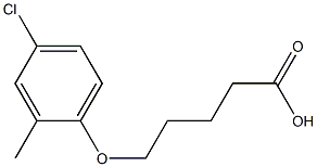 5-(4-chloro-2-methylphenoxy)pentanoic acid 结构式