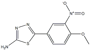 5-(4-methoxy-3-nitrophenyl)-1,3,4-thiadiazol-2-amine 结构式