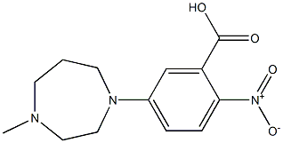 5-(4-methyl-1,4-diazepan-1-yl)-2-nitrobenzoic acid 结构式