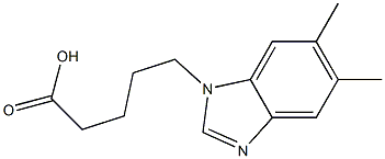 5-(5,6-dimethyl-1H-1,3-benzodiazol-1-yl)pentanoic acid 结构式