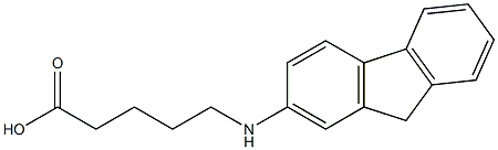 5-(9H-fluoren-2-ylamino)pentanoic acid 结构式