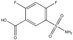 5-(aminosulfonyl)-2,4-difluorobenzoic acid 结构式