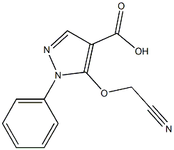 5-(cyanomethoxy)-1-phenyl-1H-pyrazole-4-carboxylic acid 结构式