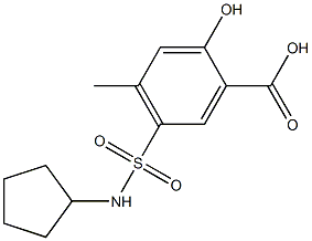 5-(cyclopentylsulfamoyl)-2-hydroxy-4-methylbenzoic acid 结构式