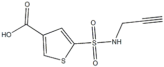 5-(prop-2-yn-1-ylsulfamoyl)thiophene-3-carboxylic acid 结构式