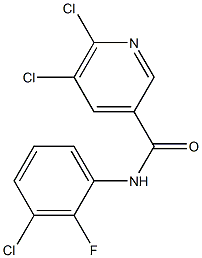 5,6-dichloro-N-(3-chloro-2-fluorophenyl)pyridine-3-carboxamide 结构式