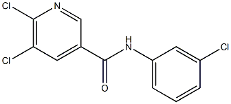 5,6-dichloro-N-(3-chlorophenyl)pyridine-3-carboxamide 结构式