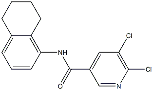 5,6-dichloro-N-(5,6,7,8-tetrahydronaphthalen-1-yl)pyridine-3-carboxamide 结构式