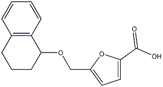 5-[(1,2,3,4-tetrahydronaphthalen-1-yloxy)methyl]-2-furoic acid 结构式