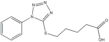 5-[(1-phenyl-1H-1,2,3,4-tetrazol-5-yl)sulfanyl]pentanoic acid 结构式