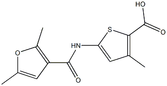 5-[(2,5-dimethyl-3-furoyl)amino]-3-methylthiophene-2-carboxylic acid 结构式