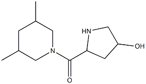 5-[(3,5-dimethylpiperidin-1-yl)carbonyl]pyrrolidin-3-ol 结构式
