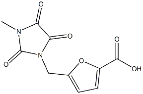 5-[(3-methyl-2,4,5-trioxoimidazolidin-1-yl)methyl]furan-2-carboxylic acid 结构式