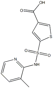 5-[(3-methylpyridin-2-yl)sulfamoyl]thiophene-3-carboxylic acid 结构式