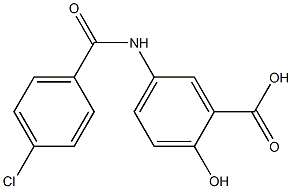 5-[(4-chlorobenzoyl)amino]-2-hydroxybenzoic acid 结构式