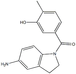 5-[(5-amino-2,3-dihydro-1H-indol-1-yl)carbonyl]-2-methylphenol 结构式