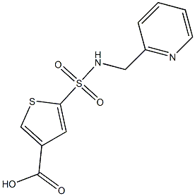 5-[(pyridin-2-ylmethyl)sulfamoyl]thiophene-3-carboxylic acid 结构式