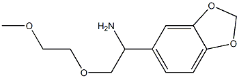 5-[1-amino-2-(2-methoxyethoxy)ethyl]-2H-1,3-benzodioxole 结构式