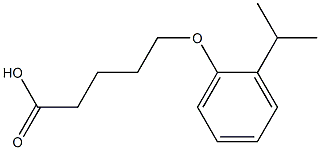 5-[2-(propan-2-yl)phenoxy]pentanoic acid 结构式