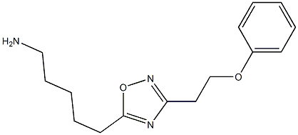 5-[3-(2-phenoxyethyl)-1,2,4-oxadiazol-5-yl]pentan-1-amine 结构式