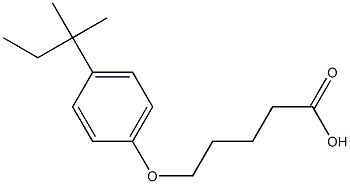 5-[4-(2-methylbutan-2-yl)phenoxy]pentanoic acid 结构式