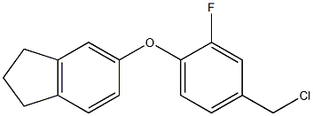5-[4-(chloromethyl)-2-fluorophenoxy]-2,3-dihydro-1H-indene 结构式