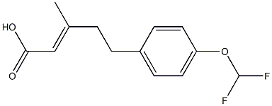 5-[4-(difluoromethoxy)phenyl]-3-methylpent-2-enoic acid 结构式