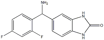 5-[amino(2,4-difluorophenyl)methyl]-2,3-dihydro-1H-1,3-benzodiazol-2-one 结构式