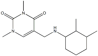 5-{[(2,3-dimethylcyclohexyl)amino]methyl}-1,3-dimethyl-1,2,3,4-tetrahydropyrimidine-2,4-dione 结构式