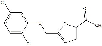 5-{[(2,5-dichlorophenyl)sulfanyl]methyl}furan-2-carboxylic acid 结构式