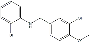 5-{[(2-bromophenyl)amino]methyl}-2-methoxyphenol 结构式