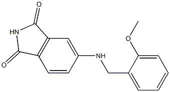 5-{[(2-methoxyphenyl)methyl]amino}-2,3-dihydro-1H-isoindole-1,3-dione 结构式