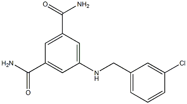 5-{[(3-chlorophenyl)methyl]amino}benzene-1,3-dicarboxamide 结构式