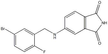 5-{[(5-bromo-2-fluorophenyl)methyl]amino}-2,3-dihydro-1H-isoindole-1,3-dione 结构式