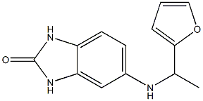 5-{[1-(furan-2-yl)ethyl]amino}-2,3-dihydro-1H-1,3-benzodiazol-2-one 结构式