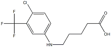 5-{[4-chloro-3-(trifluoromethyl)phenyl]amino}pentanoic acid 结构式