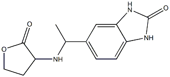 5-{1-[(2-oxooxolan-3-yl)amino]ethyl}-2,3-dihydro-1H-1,3-benzodiazol-2-one 结构式