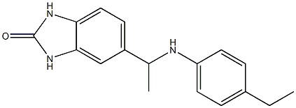 5-{1-[(4-ethylphenyl)amino]ethyl}-2,3-dihydro-1H-1,3-benzodiazol-2-one 结构式