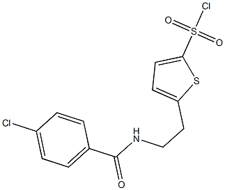 5-{2-[(4-chlorophenyl)formamido]ethyl}thiophene-2-sulfonyl chloride 结构式
