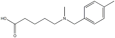 5-{methyl[(4-methylphenyl)methyl]amino}pentanoic acid 结构式